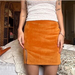Double Zero Vibrant Orange Pencil Skirt